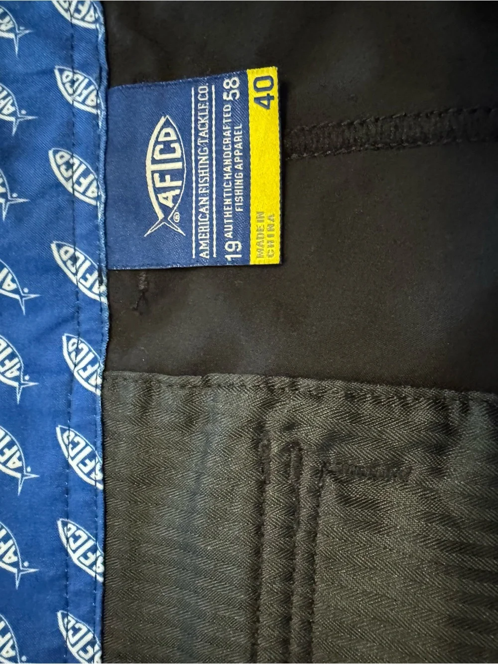 Aftco Original Fishing Shorts Men Size 40 Black